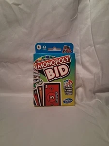 Monopoly Bid Card Game, Based On Monopoly but Faster Play! Sealed New - Picture 1 of 4
