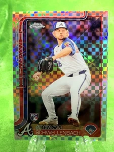 Spencer Schwellenbach RC - X-Fractor - 2025 Topps Chrome #203 Atlanta Braves - Picture 1 of 11