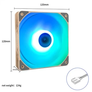 PC 12CM Temperature Control CPU Fan 12025 PWM Intelligent Speed Control Case Fan - Afbeelding 1 van 6