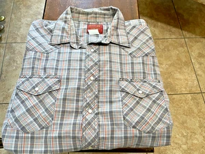 men's Rustler L/S western snap shirt size 2XL gray, yellow, red - Picture 1 of 4