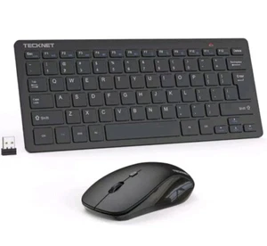 TECKNET 2.4G Slim Silent Wireless Keyboard and Mouse NEW - Picture 1 of 6