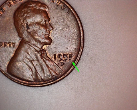1958 Denver Penny Error - Squished 8 in the date Cover