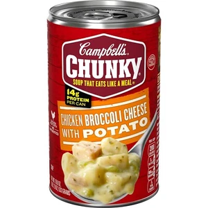 Campbell’s Chunky, Chicken Broccoli Cheese Soup 🍲 18.8 Oz (Lot of 3 Cans) - Picture 1 of 6