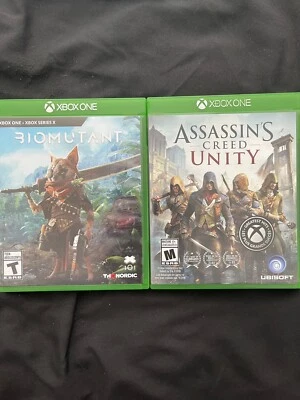 Assassins Creed Unity + Biomutant- Microsoft Xbox One- Excellent Condition - Image 1 of 4
