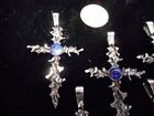 PENDENT CHARMS ((( CROSS ))) SILVER TONE WOW LOT OF 6 PCS