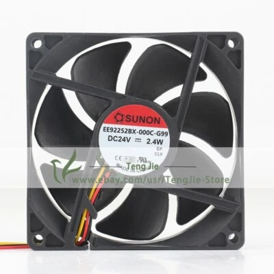 Sunon EE92252BX-000C-G99 DC24V 0.1A 2.4W 9025 3-Wire Axial Original Cooling Fan - Image 1 of 4