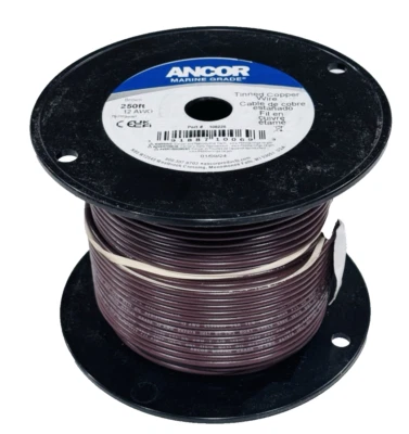 Ancor Marine 106225 Tinned Copper Wire, 12 AWG (3mm2), Brown - 250ft - Image 1 of 3