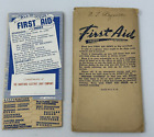 VTG 1942 Advertising Novelty FIRST AID Index Fold-Out Card Hartford Electric Co