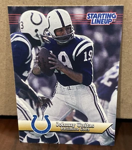 JOHNNY UNITAS 1999 KENNER STARTING LINEUP CD CARD - BALTIMORE COLTS - Picture 1 of 2