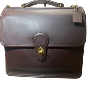 VINTAGE COACH Willis Messenger Bag Purse Mahogany Brown Crossbody Leather 9927 - Picture 1 of 11