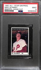 1982 All-Star Game Program Inserts-Hand Cut  Mike Schmidt PSA 9 55584948