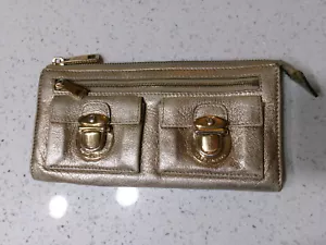 REDUCED MARC JACOBS Gold Leather Long Clutch Wallet - Imagen 1 de 8