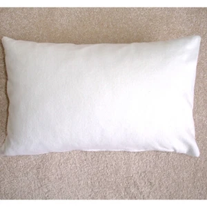 Tempur Travel Pillow COVER ONLY Brushed Cotton White Flannel 16x10" SMALL 10x16 - Picture 1 of 7
