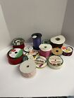 15 Rolls Ribbon Large Lot of Mixed Ribbon, some Vintage,  Used