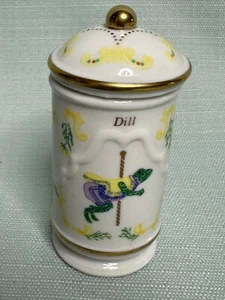 Barattolo Aneto-Lenox Fine Porcellana 1993 La Giostra delle Spezie con Coperchio Rivestimento Oro - Foto 1 di 7