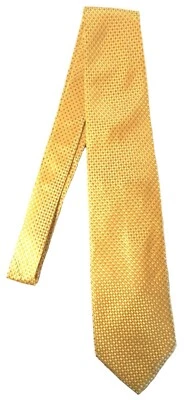 Lindo Barney's New York amarelo/ouro 59"! Gravata de seda feita à mão ITÁLIA EXCELENTE ESTADO USADO - Imagem 1 de 4