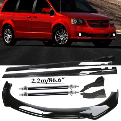 For Dodge Grand Caravan Front Bumper Lip Splitter Spoiler Side Skirt Body U - Image 1 of 4