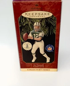 Hallmark Ornament Joe Namath Football Legends New York Jets With Trading Card - Picture 1 of 8