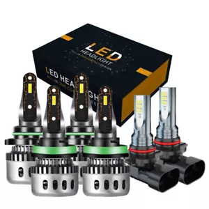 For Ford F 150 2015-2020 6x LED Headlight Hi/Lo +Fog Light Bulbs Combo Kit 8000K - Picture 1 of 17