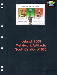 1/2 off $8.00 Scott Value - 2005 ICELAND Artifacts s/s Swords Metal MNH NH UMM - Picture 1 of 4