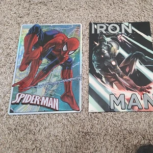 Lote de 2 letreros metálicos Iron Man y Spider-man 13' × 10' pulgadas envío gratuito - Imagen 1 de 7