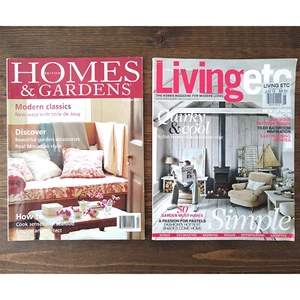 LOT 2 BRITISH Home Decor MAGS - British Homes & Gardens +  Living ETC Cottage - Picture 1 of 12