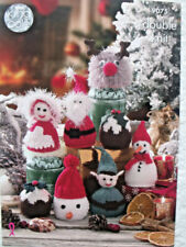 King Cole 9075 Knitting Pattern Christmas Candy Cosies in Dollymix and Pricewise