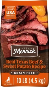 Merrick Real Texas Beef+Sweet Potato Grain-Free Chicken-Free Adult Dry Dog Food - Picture 1 of 9