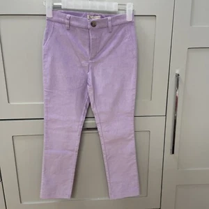 Size 7 NWT The Beaufort Bonnet Company Lavender Corduroy Pants Leggings Girls - Picture 1 of 4