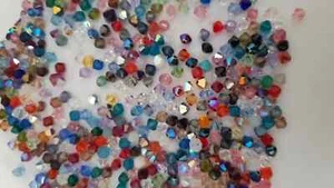 250pcs Mix 4mm Swarovski Genuine Crystal bicone beads #5301 in Assorted Color - Picture 1 of 4