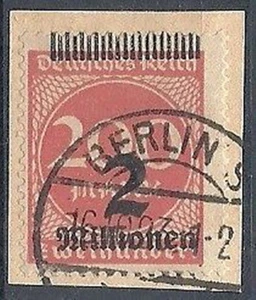 1923 GERMANIA USATO REICH WEIMAR SOPRASTAMPATO 2 MN SU 200 M VARIETà - DE023 - Imagen 1 de 1