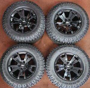 4 17" Chevrolet Colorado Z71 GMC Canyon Black Wheels Tires Factory OEM Set 5672