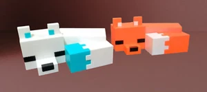 Zorro dormido de Minecraft, estatuilla, impresa en 3D - Imagen 1 de 52