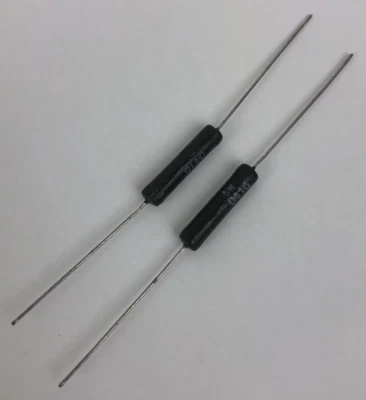 Lote de 2 resistencias de potencia enrolladas por cable Ohmite 95J1R0 1 ohmio 5 vatios 5 W - MIRAR Foto 1 de 2