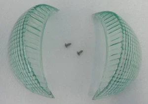 PAIR GREEN INDICATOR LENSES FOR ULTRA DI M3 STYLE CAR DOOR WING MIRROR CLEARANCE - Picture 1 of 2