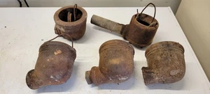 Antique AY McDonald Mfg Dubuque Iowa Iron Water Well Pump Water Diverter Cup Lot - Picture 1 of 13