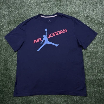 Camiseta De Colección Y2K Jordan Gráfica Para Hombre Talla 2XL Azul Jumpman 23 Manga Corta Foto 1 de 4