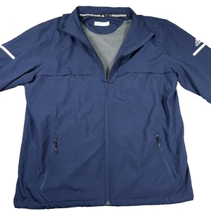 Adidas Herren Large blau durchgehender Reißverschluss Langarm NHL Performance Hockey Jacke Neu mit Etikett - Bild 1 von 10