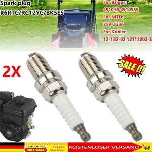 2X RC12YC BK5ES Zündkerze für Briggs & Stratton OHV Motor 792015 491055 691043^ - Bild 1 von 17