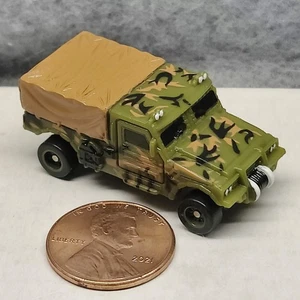 Hot Wheels Micro HUMMER HUMVEE Military Truck Green Camo - Mint Loose Condition! - Picture 1 of 9