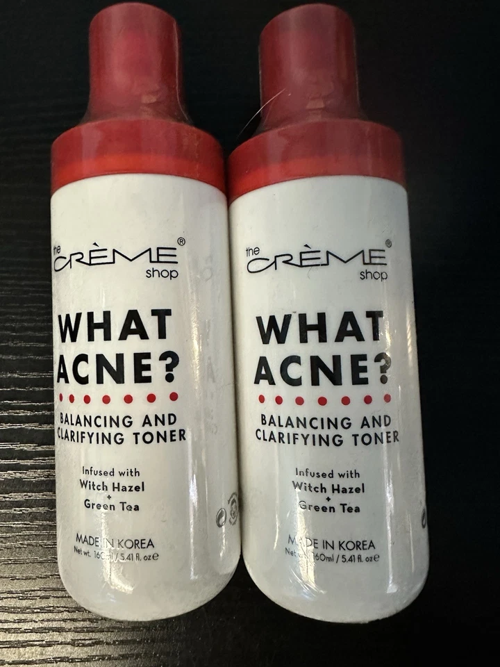 Pack De 2-The Crème Shop ¿QUÉ ACNÉ? Tónico equilibrante y clarificante 5,41 oz. Foto 1 de 1