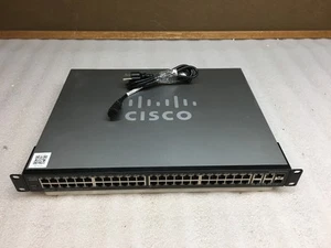 Cisco SG300-52P 52 Port Gigabit POE Managed Switch - Afbeelding 1 van 9