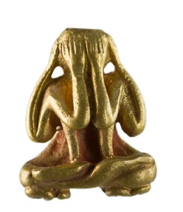 Phra Pidta Amulette thaïe LP Rare - Ancien talisman Bouddha Yeux fermés 2507 - Foto 1 di 7