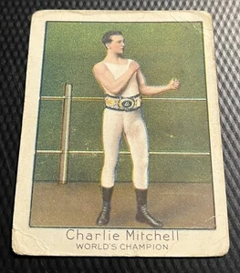 1910 T220 La Meca Boxeo Charlie Mitchell Campeón Atleta Premio Luchador Set Descanso - Imagen 1 de 3