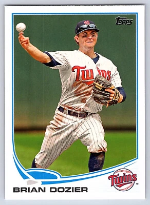 2013 Topps 系列 2 Base # 596 - Brian Dozier - 明尼苏达双城队 — 第 1/2 张图片