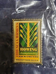 1999 NCAA Womens Rowing Championships Sacramento Logo Pinback - Picture 1 of 1