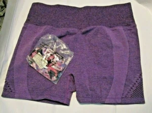Neu Victoria Secret PINK ACTIVE lila nahtlose Shorts Large - Scrunchie  - Bild 1 von 5