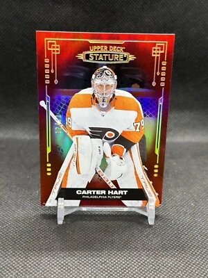 2021-22 Upper Deck Stature RED PHOTO Variant #34 CARTER HART /33 - Flyers SP - Image 1 of 2
