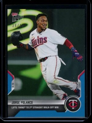 2021 Topps Now #668 Jorge Polanco Blue Parallel Card #d /49 - Image 1 of 2