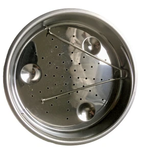 Edelstahl-Dämpfeinsatz mit Steg und Henkel für Kochtopf,  21,5 cm ø, Neu - Bild 1 von 3